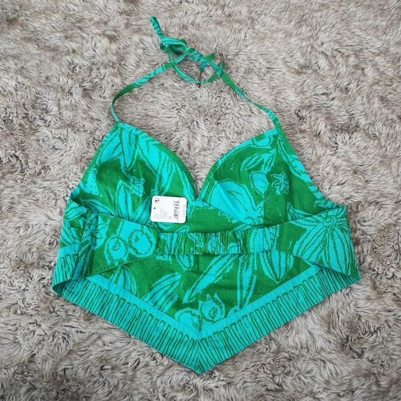 Free‎ People Copa Cabana 2 Piece Skirt Set In Teal Combo Women's Size XL - Picture 14 of 15
